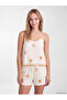 Lcw Dream Ecru V-Neck Rope Strap Women's Shorts Pajama Set - 2