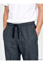 Navy Blue Standard Fit Striped Men's Pajama Bottoms - 3
