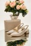 Women's High Heels Stylish Patterned Ankle Strap Short Heeled Evening Dress and Casual Shoes