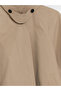 Lcw Modest Beige Shirt Collar Oversize Women's Trench Coat - 8