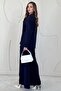 Navy Blue Button Detailed Oversized Muslin Set - 4