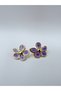 Colorful Bijoux Earrings with Floral Figures – Elegant Floral Design Earrings - 4
