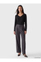 Two Mt Shop Quality Lcw Everyday Black Plain Standard & Regular Long Sleeve Women's T-Shirt - 2