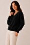 V-Neck Lace Detailed Basic Knitwear Sweater - 2