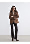 Alita City Lcw Vision Beige Cashmere Plain Standard & Regular Women's Blazer Jacket - 4