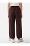 Lcw Vision Brown Women's Wide Leg Pants with Elastic Waist - 4