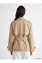 Beige Belted Oversize Women's Trench Coat - 4
