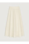 Esvab • Modern & Distinctive Belted Poplin Flared Skirt - 6