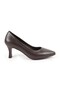 Women's Heeled Shoes Genuine Leather Pointed Toe Medium Goblet Heel Classic Office Evening Dress Stiletto L068.78 - 2