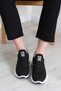 Black - Men's and Women's Knitted Knitwear Sports Shoes - 4