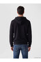 Lcwaikiki classic black Hooded men's zippered sweatshirt - 3