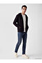 Lcwaikiki classic black Hooded men's zippered sweatshirt - 2