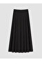 Lcw modest black zippered flared skirt - 8