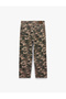 Comfortable Fit Cotton Pocketed Camouflage Patterned Baggy Jean Trousers - 2
