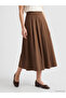 Lcw Vision Khaki Pleated Flared Skirt - 2