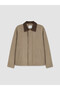 Esvab • Modern & Distinctive Standard Fit Velvet Roba Collar Men's Coat - 6
