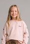 Girl's Sweater with Daisy and Kind Lettering Detail, Loose Fit, Double Pockets, Brown Top and Bottom Set - 3
