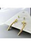 Steel Gold Multiple Earrings - 3