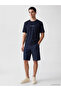 Lcwaikiki Classic Navy Blue Crew Neck Printed Men's T-Shirt - 2