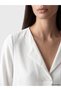 Alita City Farkıyla Lcw Everyday White Plain V-Neck Three Quarter Sleeve Women's Blouse - 3