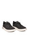 Black Linen Elastic Laced Lightweight Comfortable Men's Casual Walking Shoes 9043 - 2