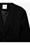 Regular Fit Wide Collar Long Sleeve Buttoned Blazer Jacket - 7