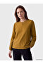 Alita City Lcw Grace Green Combed Cotton Plain Oval Neck Long Sleeve Women's Blouse with a Difference