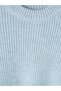 Xside Blue Crew Neck Oversize Women's Knitwear Sweater - 6