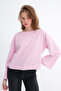 Kayık Neck Long Sleeve Basic T-Shirt B06046 - 4