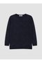 Alita City Lcw Grace Navy Blue Oval Collar Patterned Women's Knitwear Sweater - 5