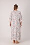 Women's Plus Size Patterned V-Neck Lace Embroidered Relaxed Cut Viscose Nightgown 13801 - 8