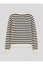 Lcw Everyday Brown Crew Neck Striped Women's Knitwear Cardigan - 6