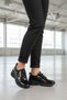 Black Patent Leather Genuine Leather Orthopedic Comfortable Sole Women's Casual Shoes 6115