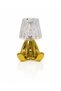 Led Lampshade with Gold Sitting Man Figure – Decorative Table and Bedside Lamp with Transparent Crystal-Looking Head - 2
