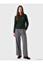 Lcw Modest Green Polo Collar Patterned Women's Knitwear Sweater