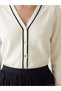 Alita City Lcw Everyday White Knitwear Plain Women's Cardigan with a Difference - 3