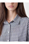 Xside Blue Plaid Oversize Women's Shirt - 4