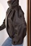 Zr High Collar Bomber Brown Leather Jacket - 3