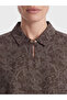 Lcw Grace Brown Shirt Collar Patterned Blouse - 3