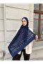 C Pattern Burnt Shawl-Navy Blue
