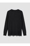 Lcw Grace Black Crew Neck Lace Detailed Women's Knitwear Sweater - 8