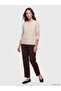 Lcw Grace Beige Crew Neck Diamond Patterned Women's Cardigan - 2
