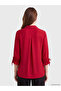 Lcw Grace Red Women's Shirt with Tie at the Sleeve End - 4