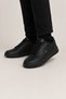 Men's Faylon Sole Skin Sneaker Shoes Black - 5