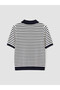 Rmz Gi̇yi̇m Farkiyla Devrik Roba Collar Striped Women's Knitwear Sweater - 8