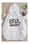 Mooody Printed Hooded Sweatshirt