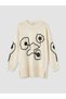Lcw Everyday White Crew Neck Floral Women's Knitwear Sweater - 5