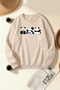 Unisex Naughty Pandas Printed Crew Neck Sweatshirt - 2