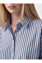 Xside Blue Striped Oversize Women's Shirt - 3