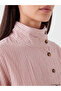 Lcw Studio Pink Stand Collar Striped Women's Shirt - 3